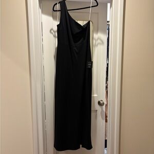 Lulu's Chic Black One-Shoulder Dress
